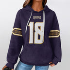 Minnesota V. Rivalries  JJ 18 Football Waffle Hoodie