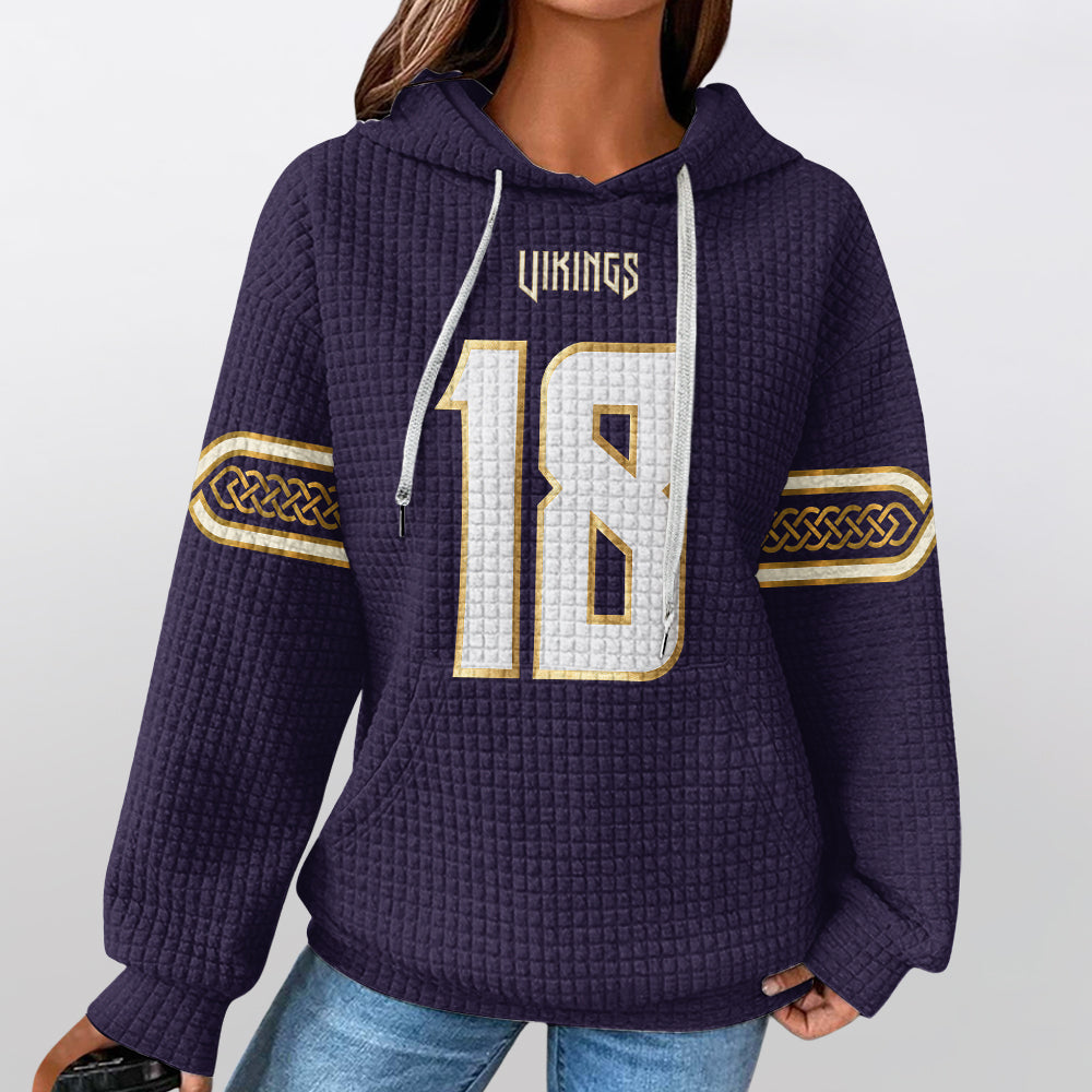 Minnesota V. Rivalries  JJ 18 Football Waffle Hoodie