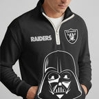Raiders x D.V. Quarterzip Waffle Sweatshirt