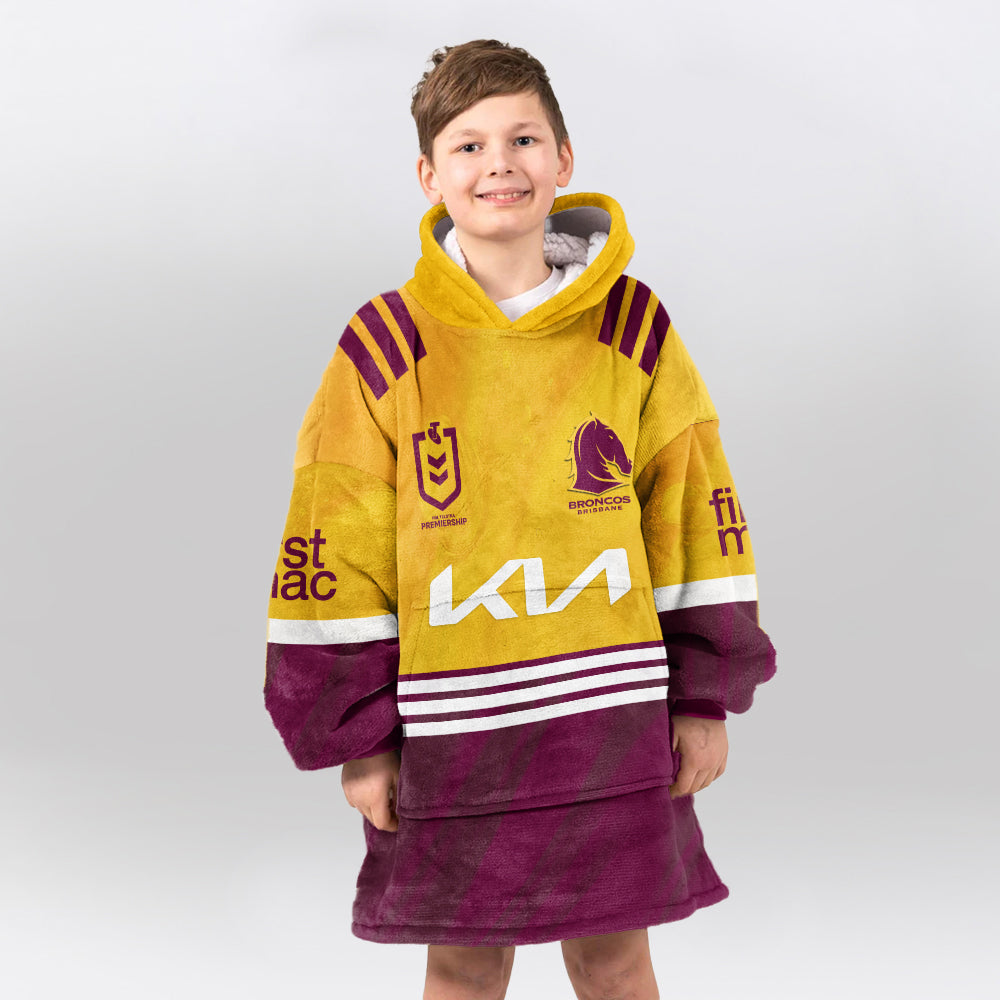 Brisbane Rugby Old School Blanket Hoodie