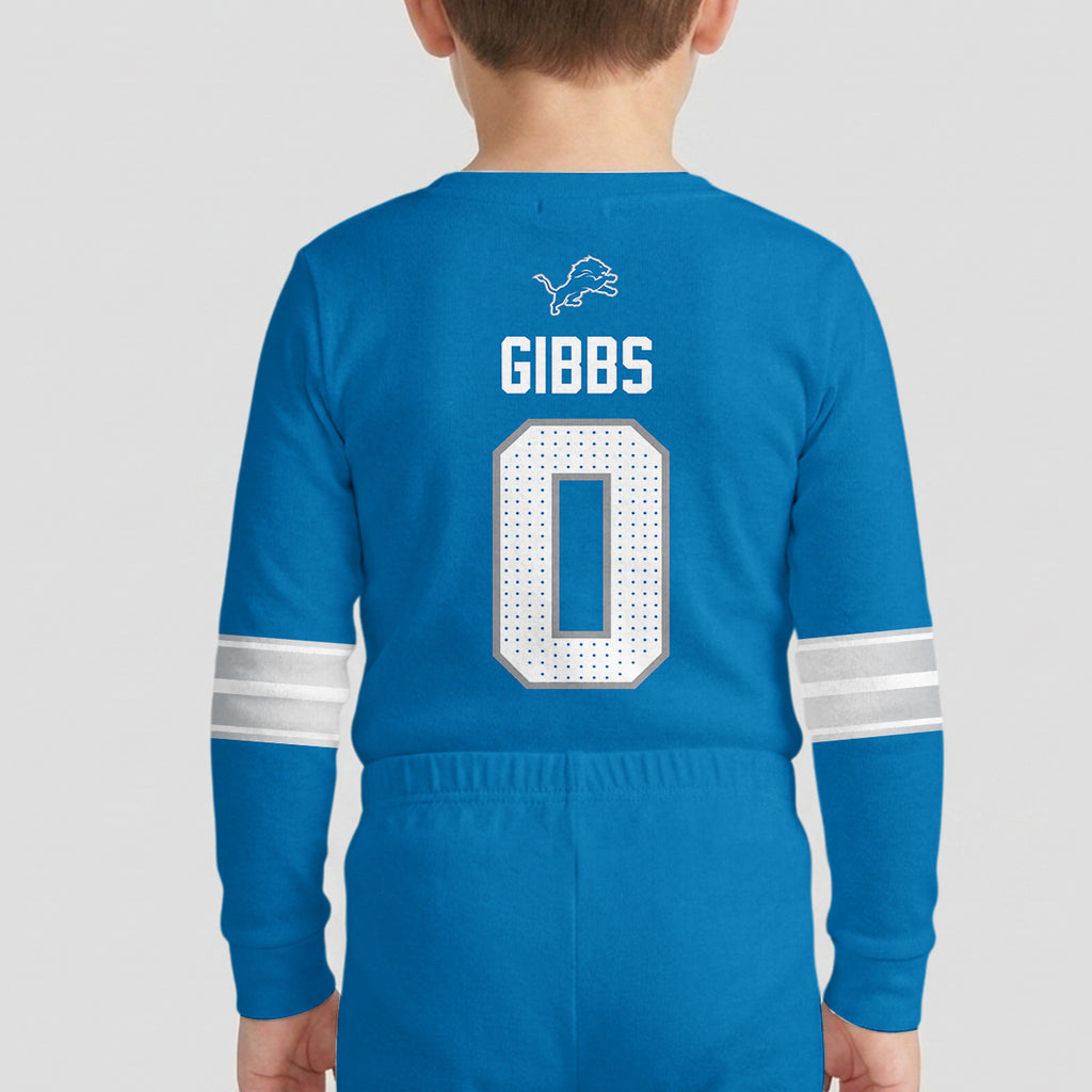 Detroit L. Football JG 0! Inspired Bamboo Two Piece Long Sleeve Pajama Set