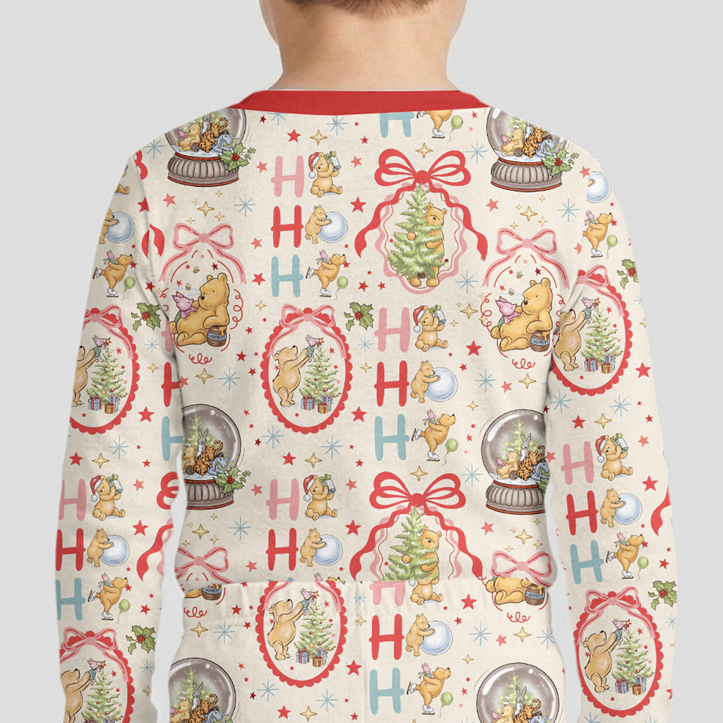 Christmas Bear and Friends Bamboo Two Piece Long Sleeve Pajama Set