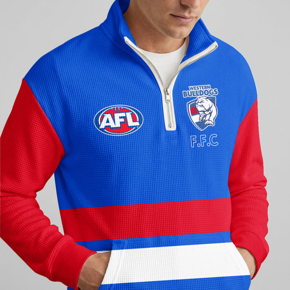 Western Bulldogs Quarterzip Waffle Sweatshirt