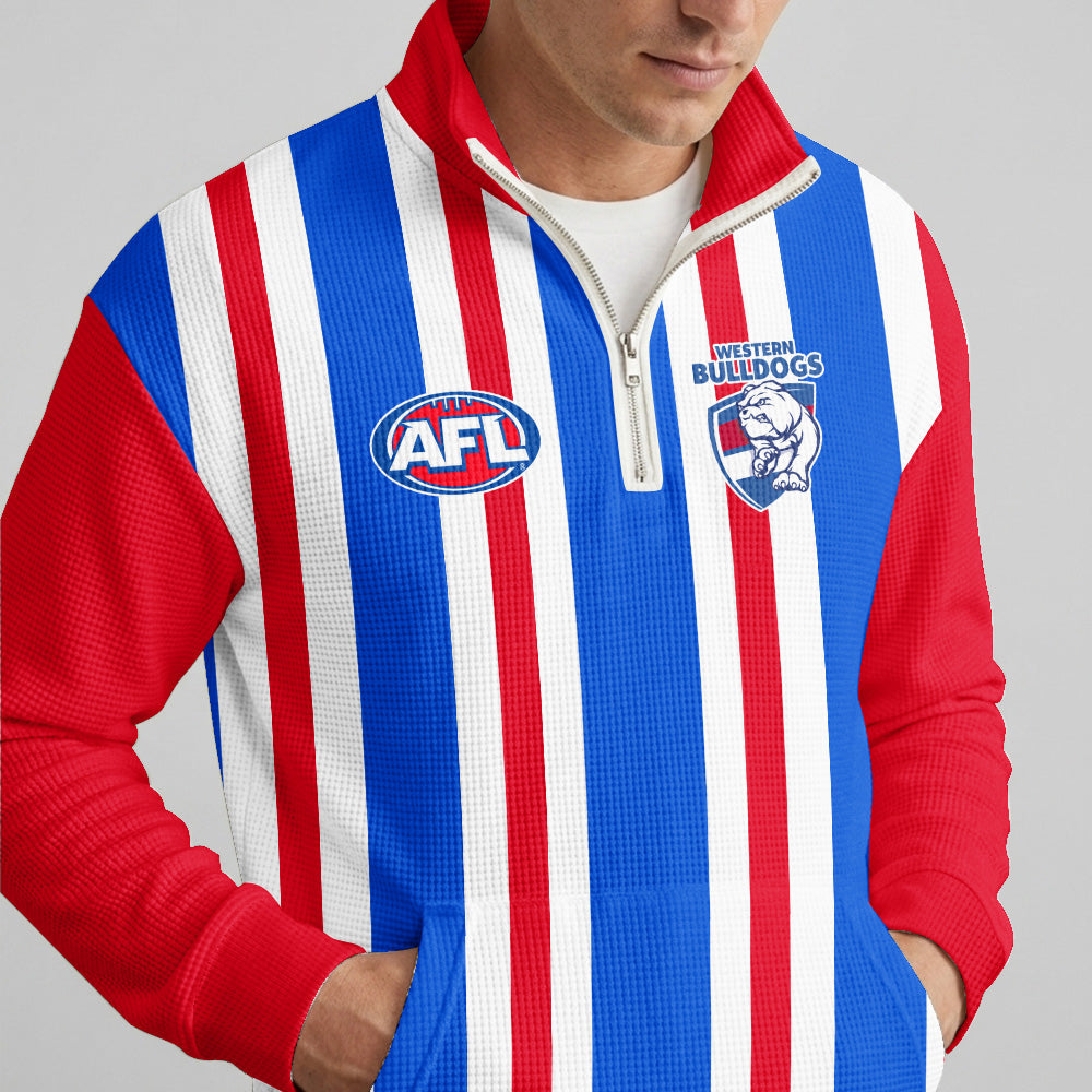 Western Bulldogs Quarterzip Waffle Sweatshirt