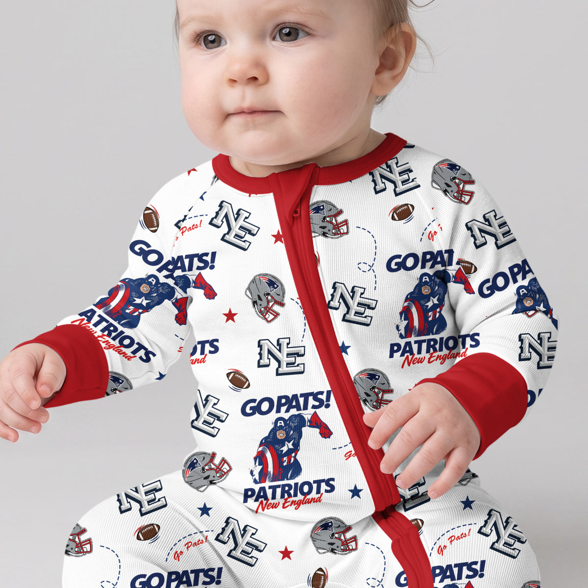 Patriots Football x Captain Inspired Bamboo Convertible Zippy