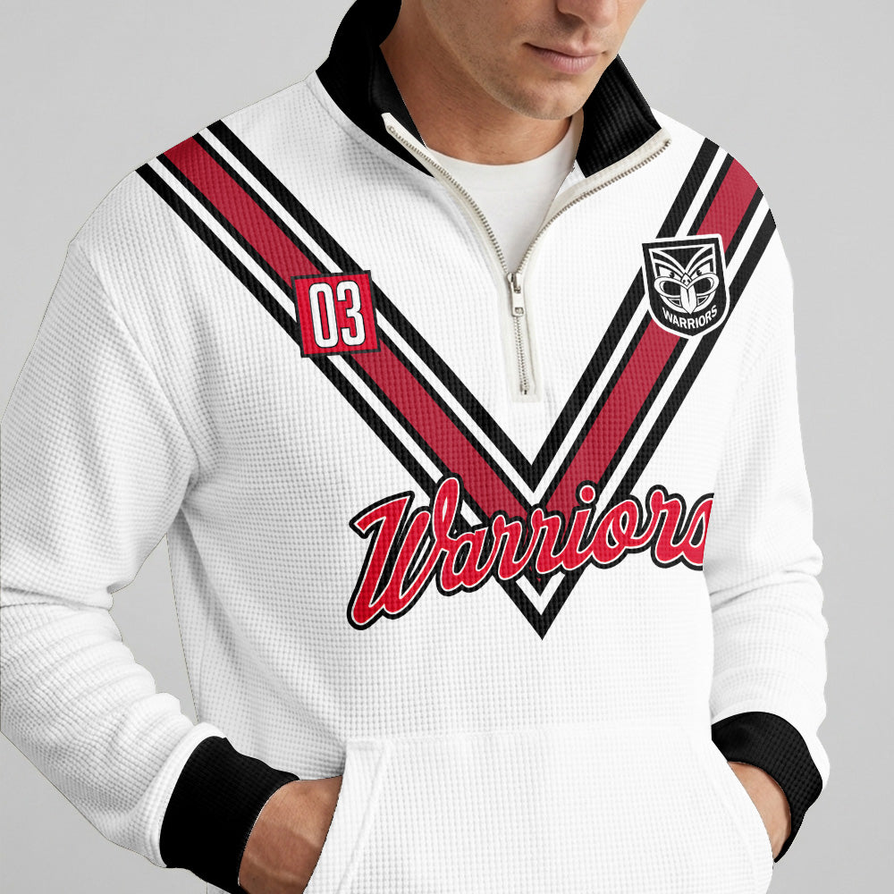 Warriors Quarterzip Waffle Sweatshirt