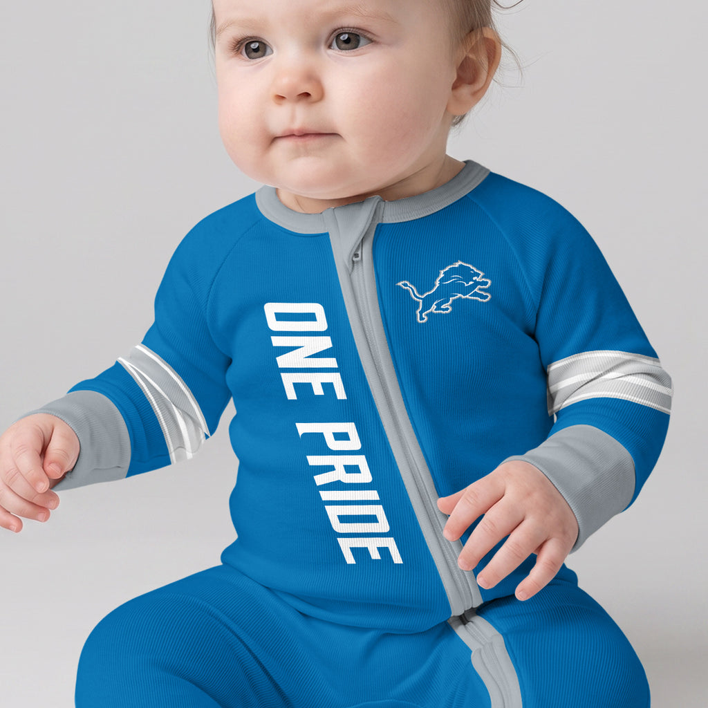Detroit L. Football JG 0! Inspired Bamboo Two Piece Long Sleeve Pajama Set