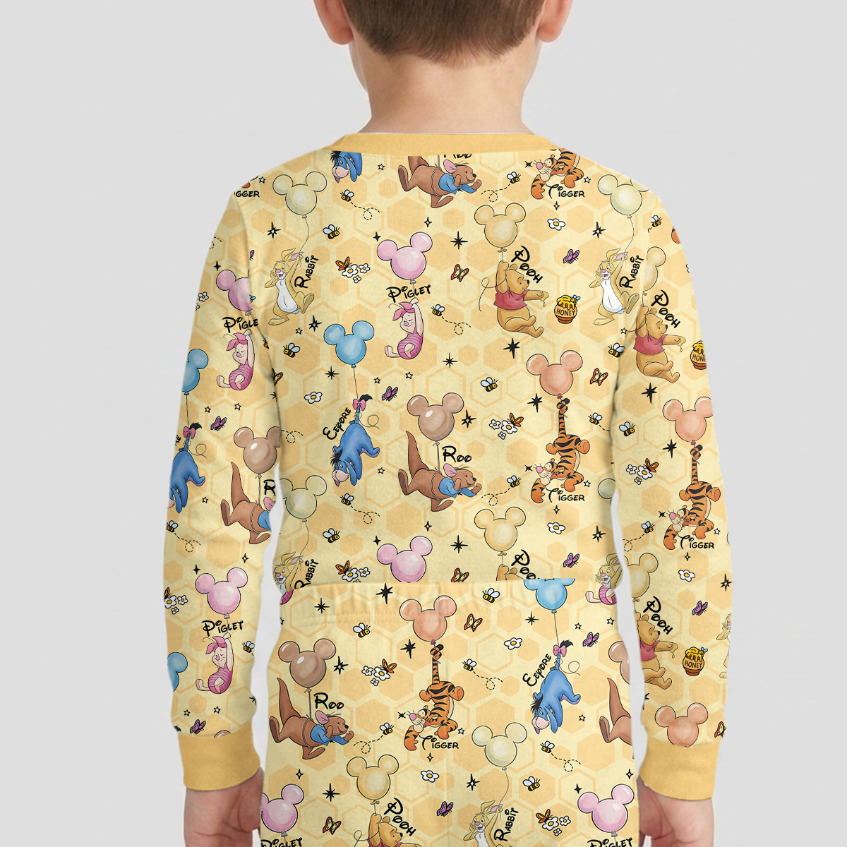 Baloons Bear and Friends Bamboo Two Piece Long Sleeve Pajama Set