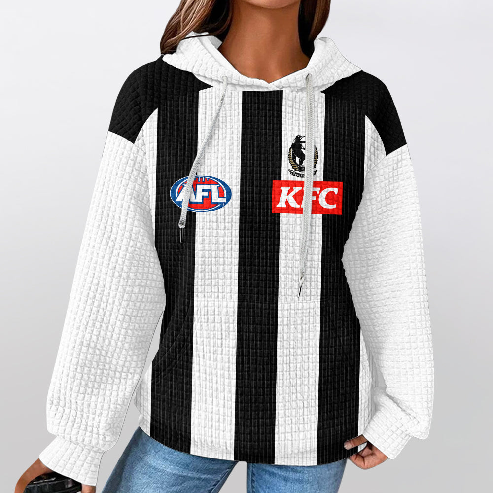 Collingwood Magpies Unisex Waffle Hoodie
