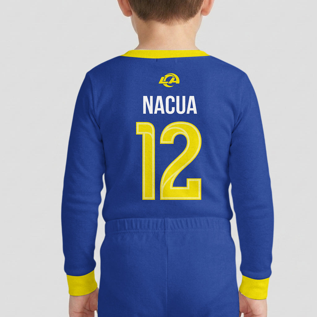 LA Rams Football!! Inspired Bamboo Two Piece Long Sleeve Pajama Set