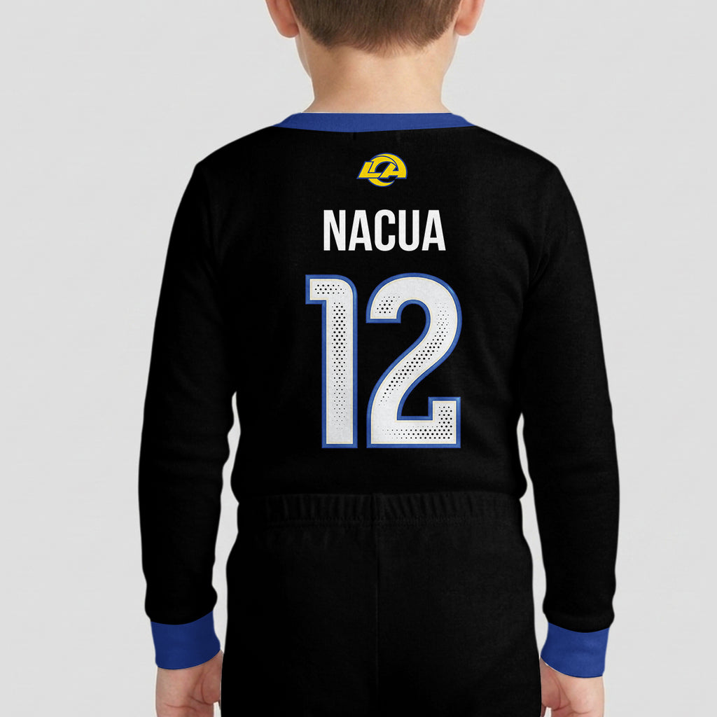 LA Rams Football!! Inspired Bamboo Two Piece Long Sleeve Pajama Set