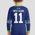 Seahawks Football Inspired Bamboo Two Piece Long Sleeve Pajama Set