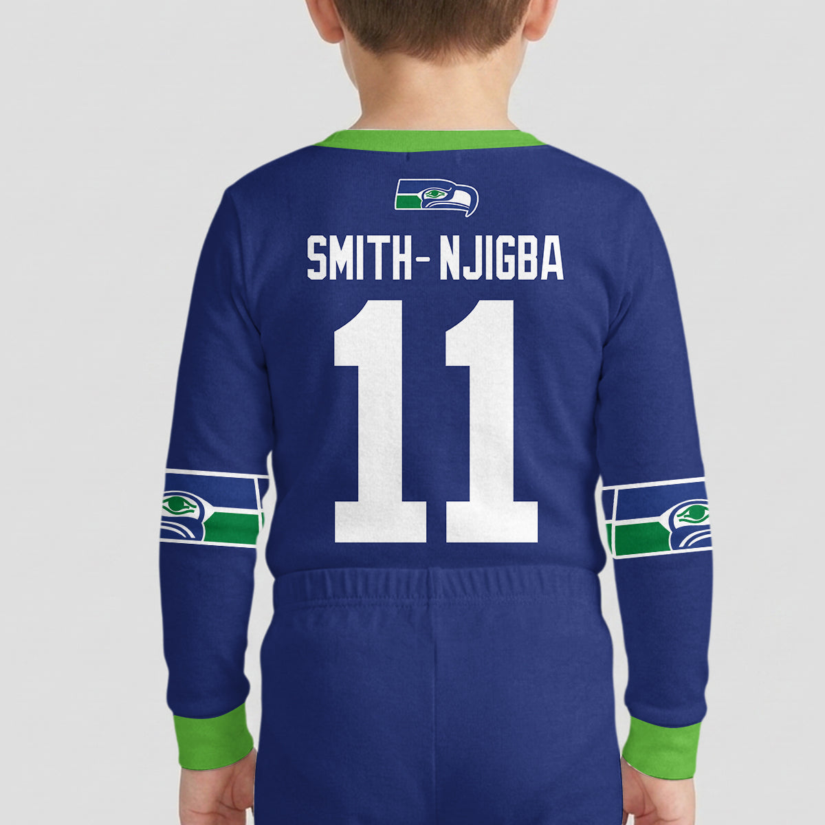 Seahawks Football Inspired Bamboo Two Piece Long Sleeve Pajama Set