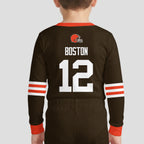 Cleveland Browns Football!! Inspired Bamboo Two Piece Long Sleeve Pajama Set