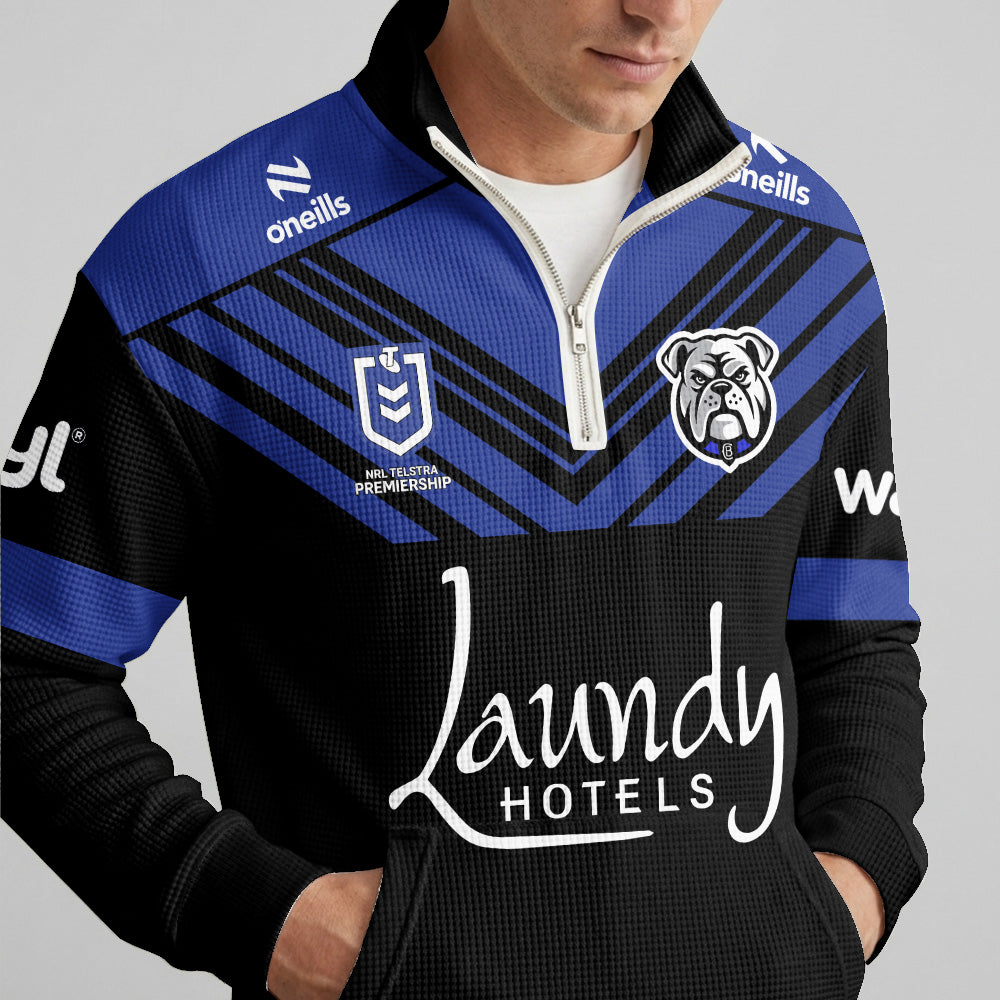 Bulldogs Quarterzip Waffle Sweatshirt