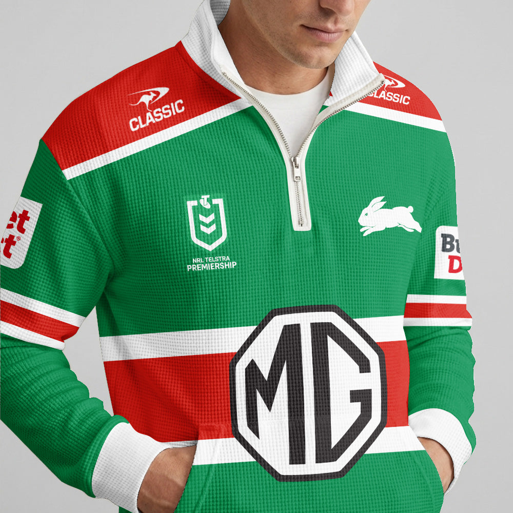 Rabbitohs Quarterzip Waffle Sweatshirt