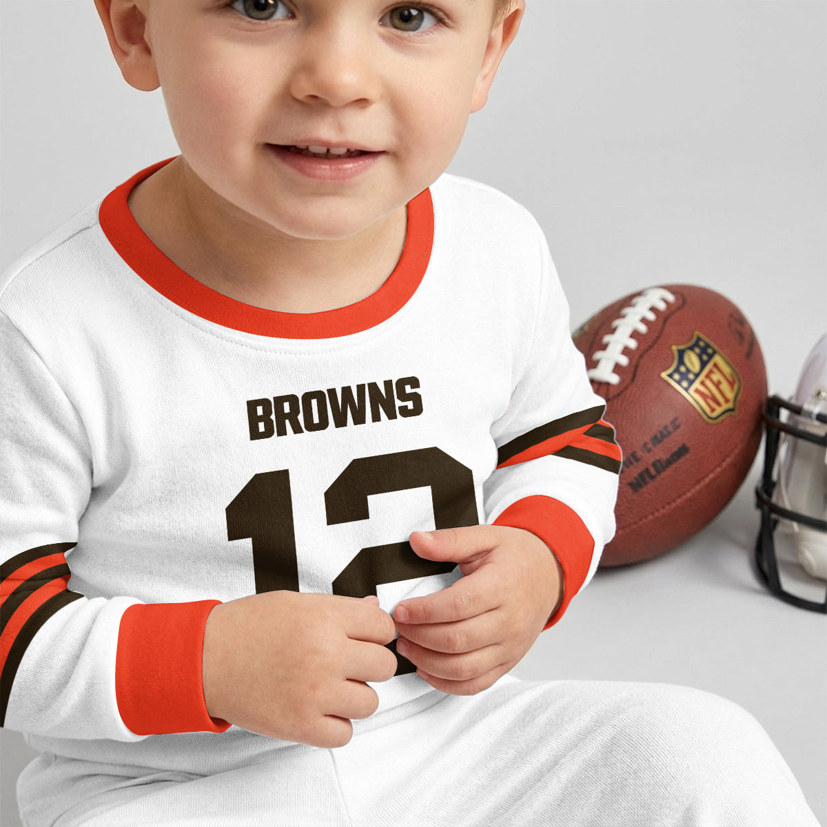 Cleveland Browns Football!! Inspired Bamboo Two Piece Long Sleeve Pajama Set