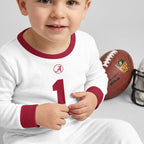 Alabama C.T. Football! Inspired Bamboo Two Piece Long Sleeve Pajama Set For Kid