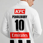 Collingwood Football 10 Pendlebury Quarterzip Waffle Sweatshirt