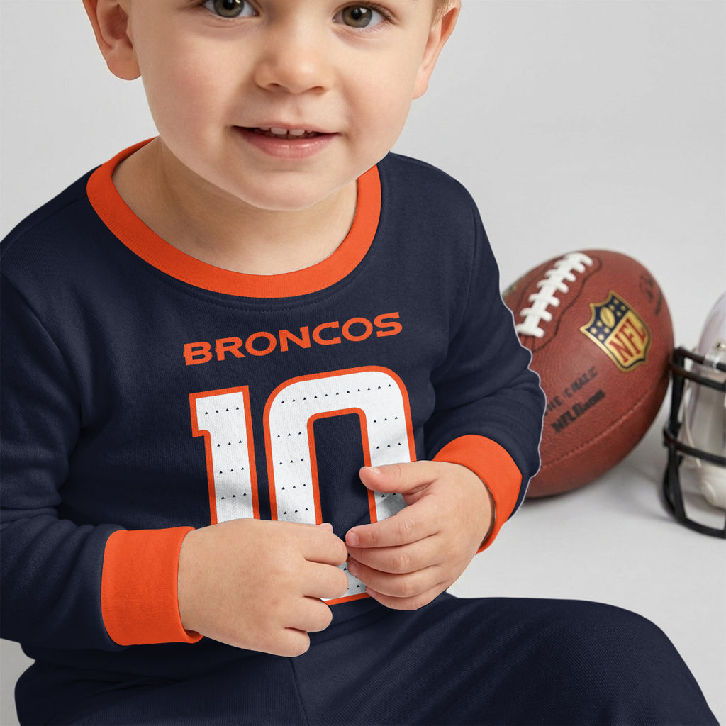 Denver B. BN10 Football! Inspired Bamboo Two Piece Long Sleeve Pajama Set