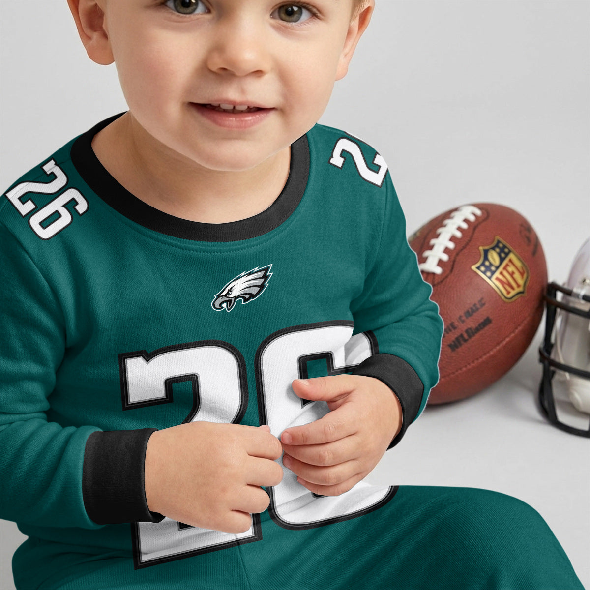Eagles Football Barkley 26! Inspired Bamboo Two Piece Long Sleeve Pajama Set