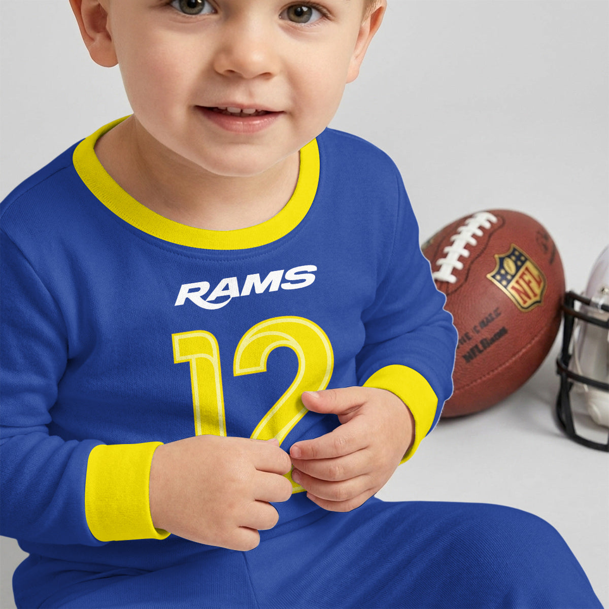 LA Rams Football!! Inspired Bamboo Two Piece Long Sleeve Pajama Set