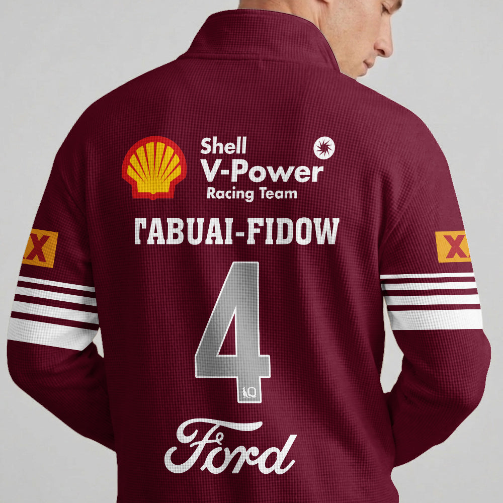 Queensland Rugby 2026 Tabuai-Fidow Quarterzip Waffle Sweatshirt