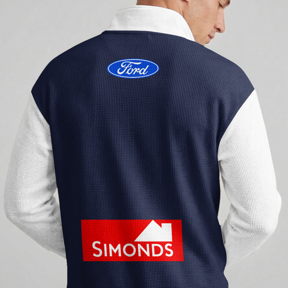 Geelong Football Quarterzip Waffle Sweatshirt
