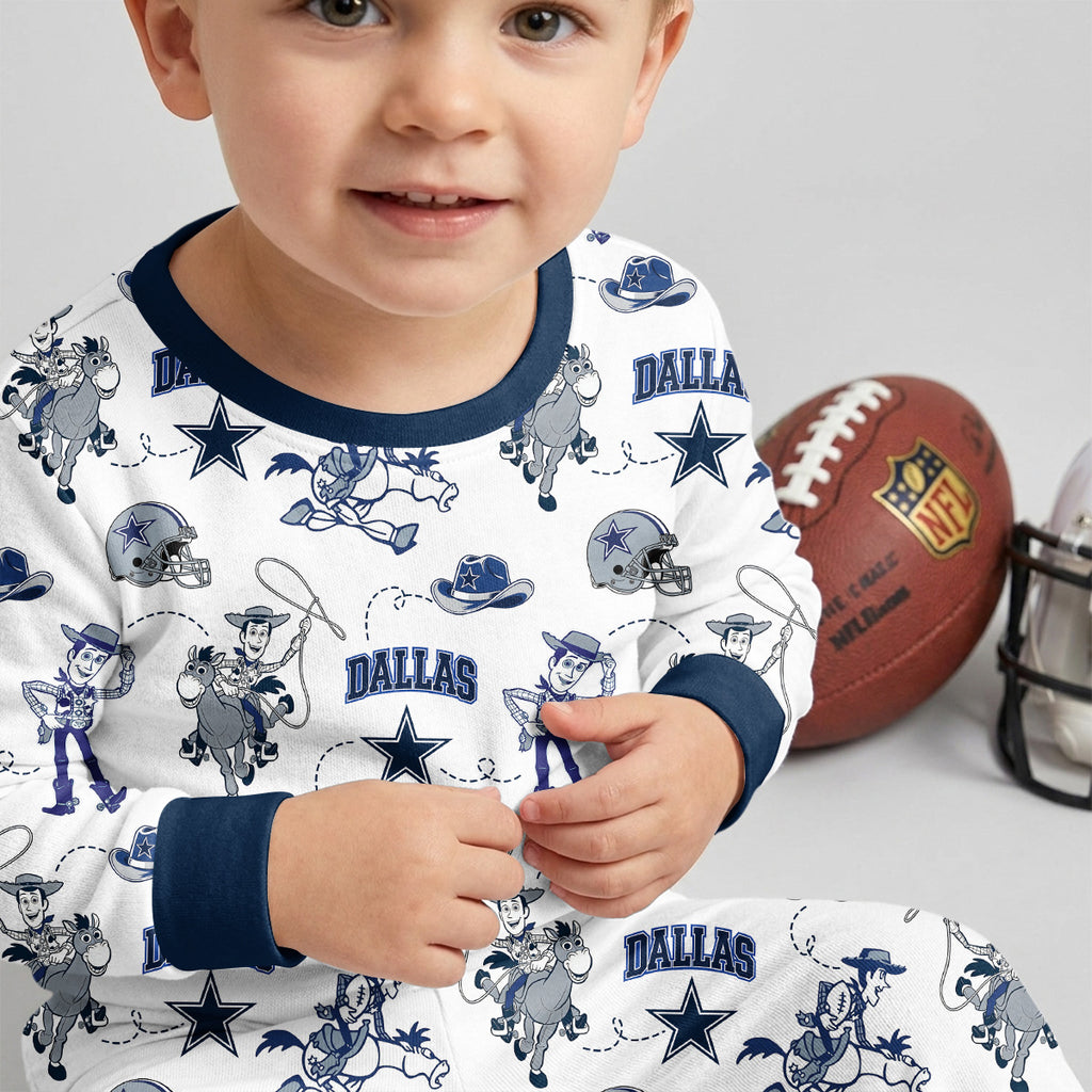 Cowboys Football x Woody Inspired Bamboo Two Piece Long Sleeve Pajama Set