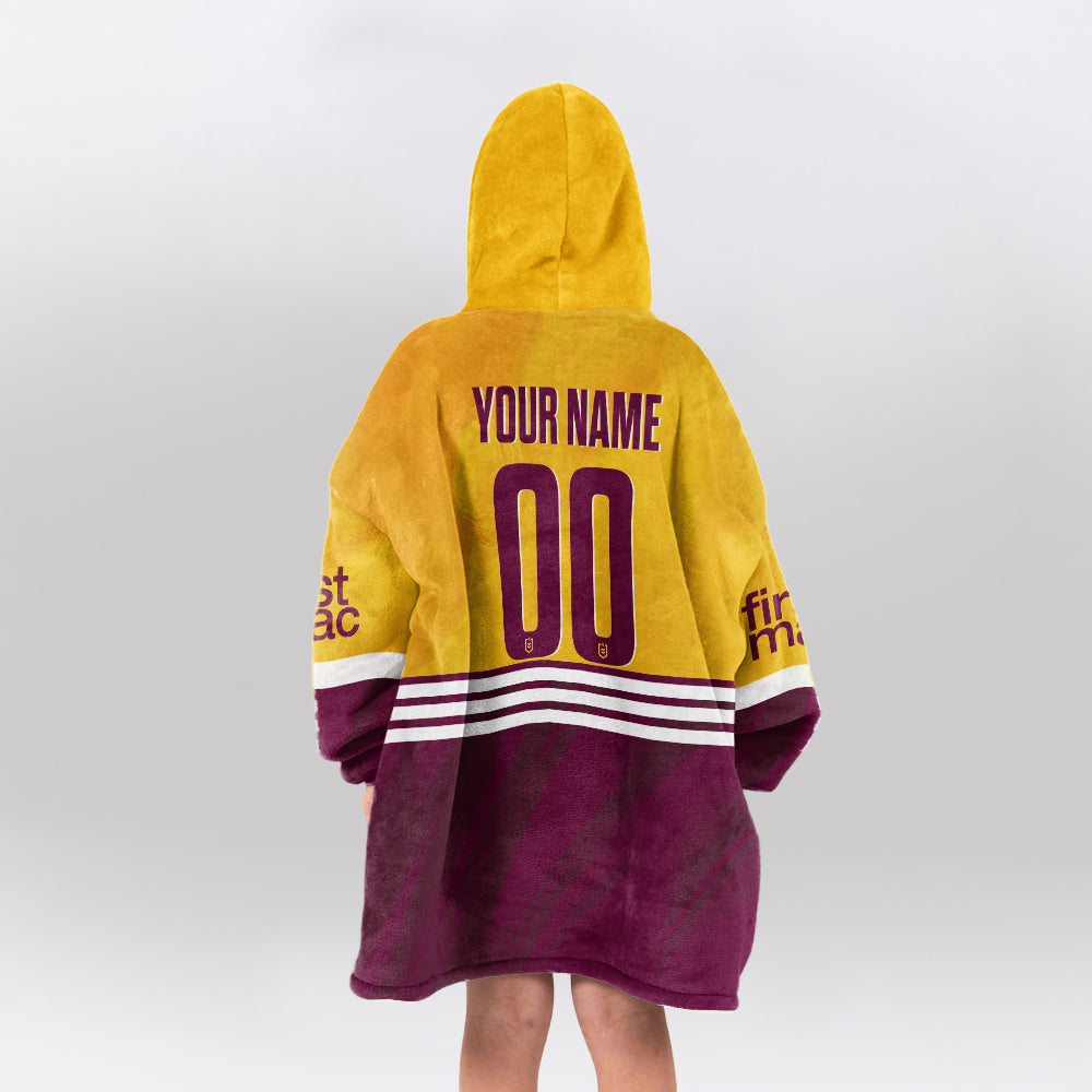 Brisbane Rugby Old School Blanket Hoodie