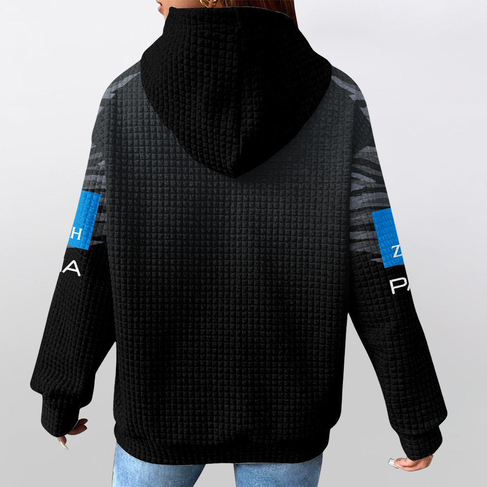 Wests Unisex Black Waffle Hoodie
