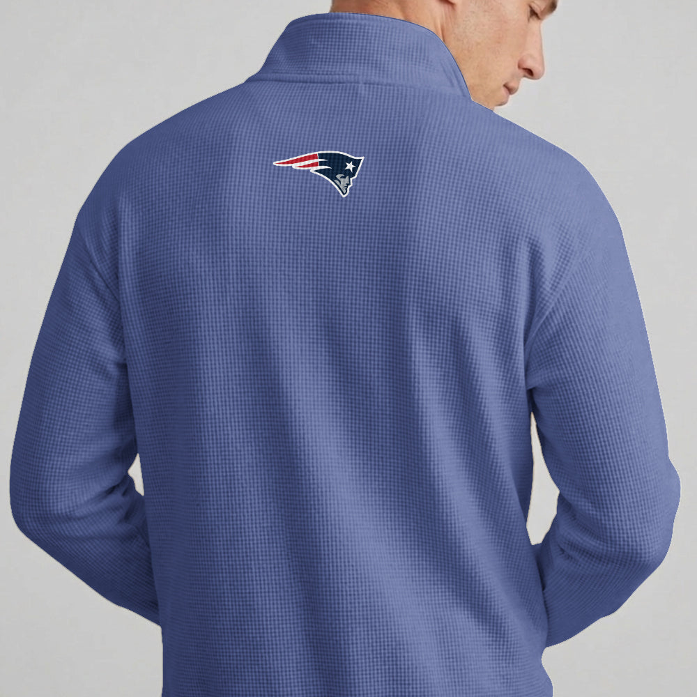 NE Patriots x Capt. Quarterzip Waffle Sweatshirt