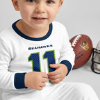 Seahawks Football Inspired Bamboo Two Piece Long Sleeve Pajama Set