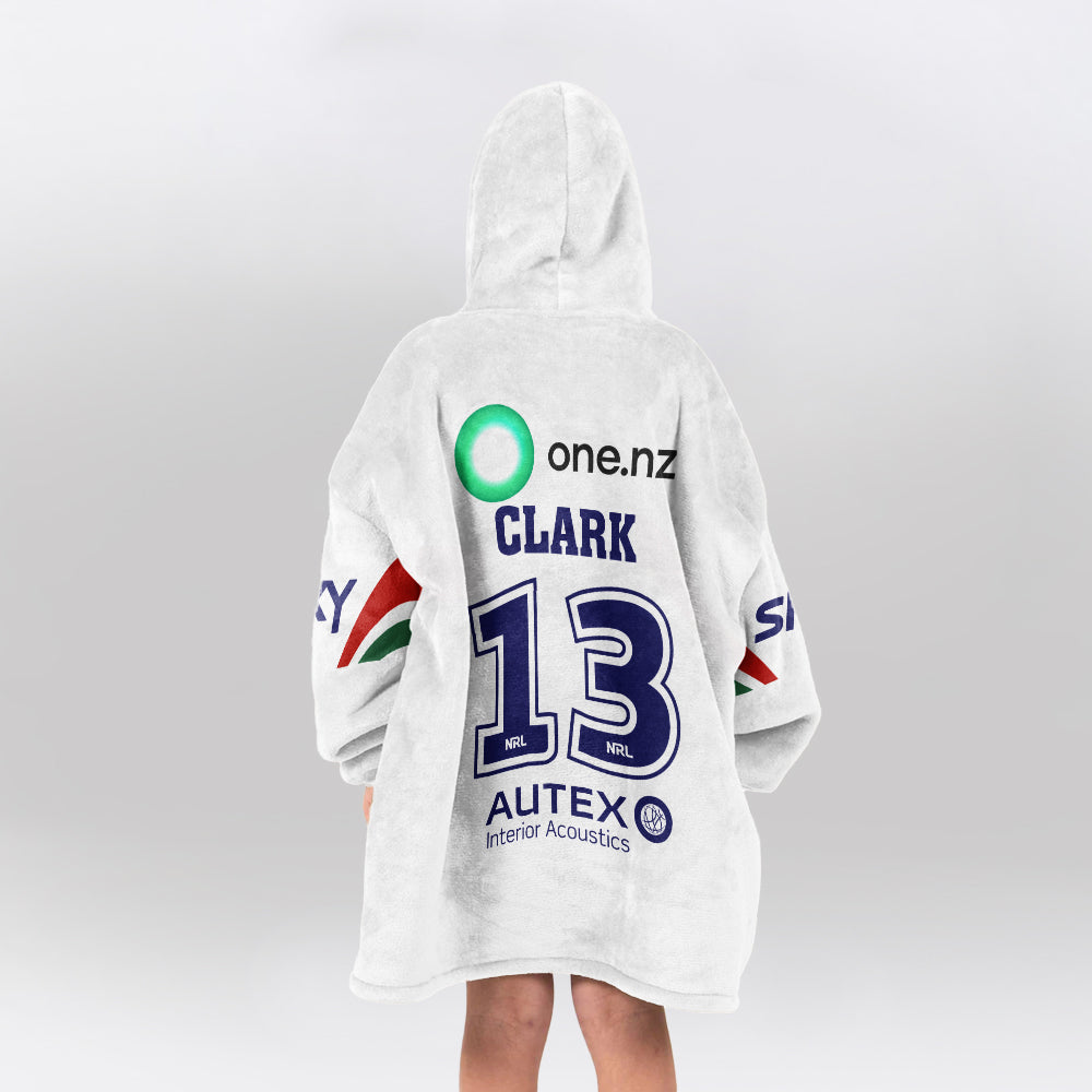 New Zealand 2026 Erin Clark 13 Away Unisex Blanket Hoodie