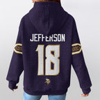 Minnesota V. Rivalries  JJ 18 Football Waffle Hoodie