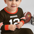 Cleveland Browns Football!! Inspired Bamboo Two Piece Long Sleeve Pajama Set