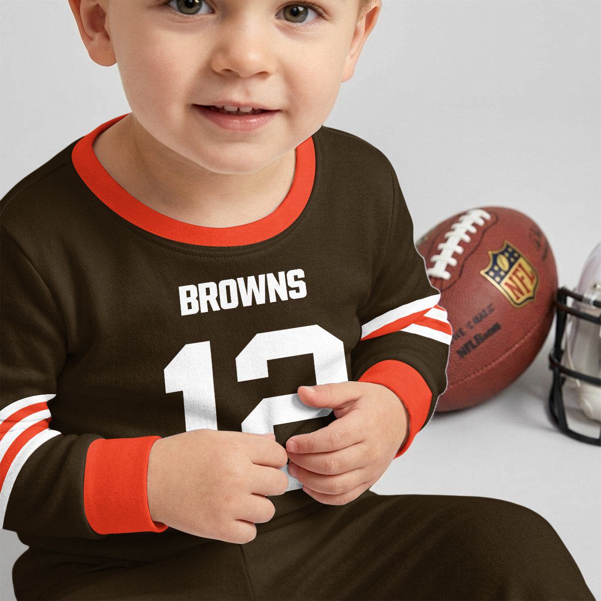 Cleveland Browns Football!! Inspired Bamboo Two Piece Long Sleeve Pajama Set
