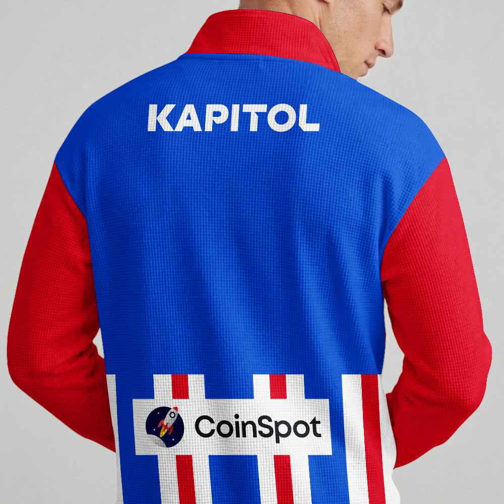 Western Bulldogs Quarterzip Waffle Sweatshirt