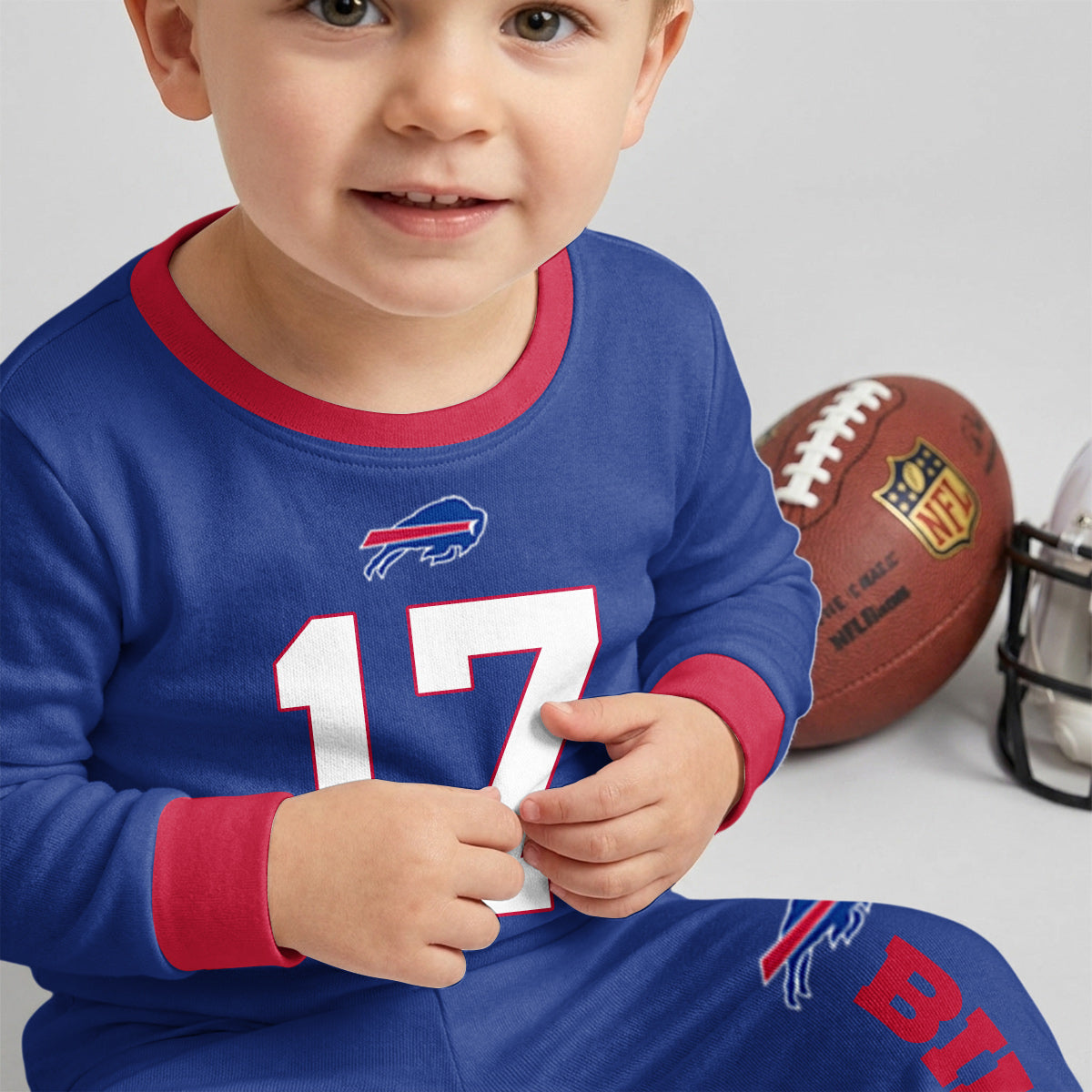 Buffalo Football Joshua 17! Inspired Bamboo Two Piece Long Sleeve Pajama Set