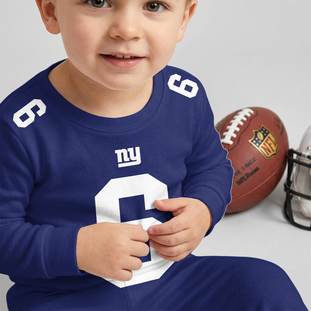 Giants Football! Inspired Bamboo Two Piece Long Sleeve Pajama Set