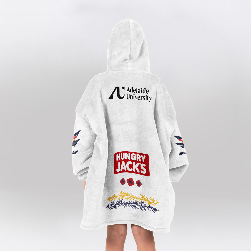Adelaide Football 2026 White Blanket Hoodie