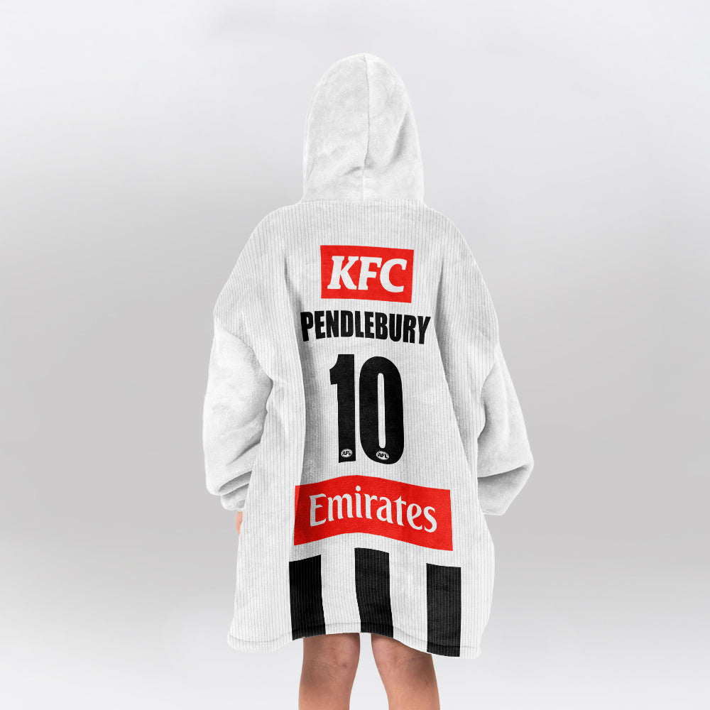 Collingwood 10 Pendlebury Football Blanket Hoodie