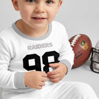 Raiders MC98 Football! Inspired Bamboo Two Piece Long Sleeve Pajama Set