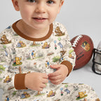 Silly Bear and Friends Bamboo Two Piece Long Sleeve Pajama Set