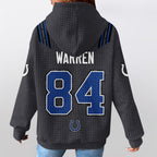Indianapolis C. Rivalries Warren 84 Football Waffle Hoodie