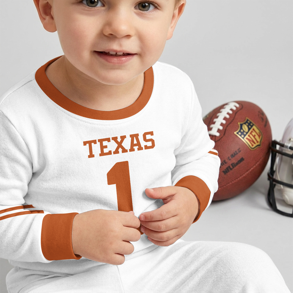 Texas Longhorns Football!! Inspired Bamboo Two Piece Long Sleeve Pajama Set