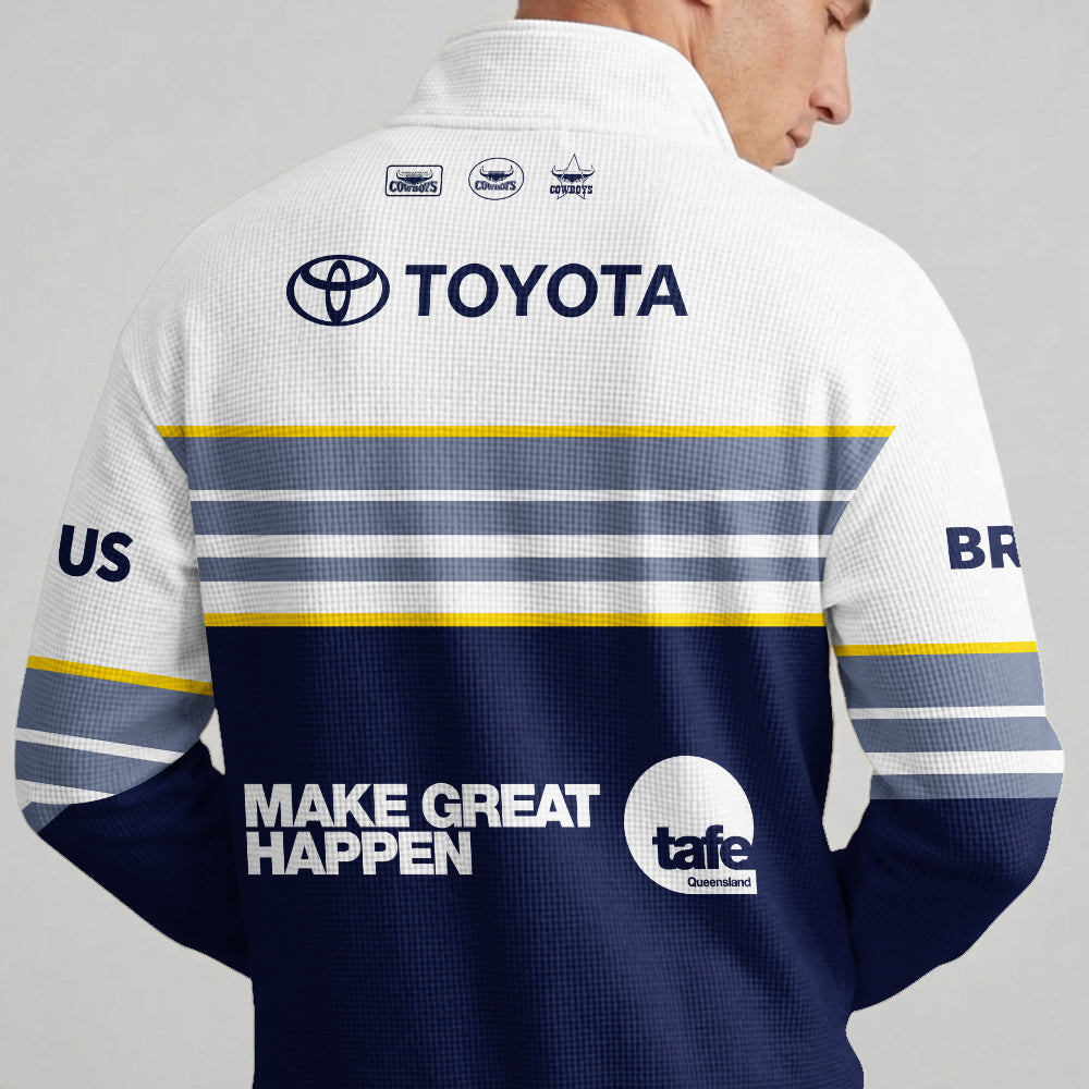 Cowboys Quarterzip Waffle Sweatshirt