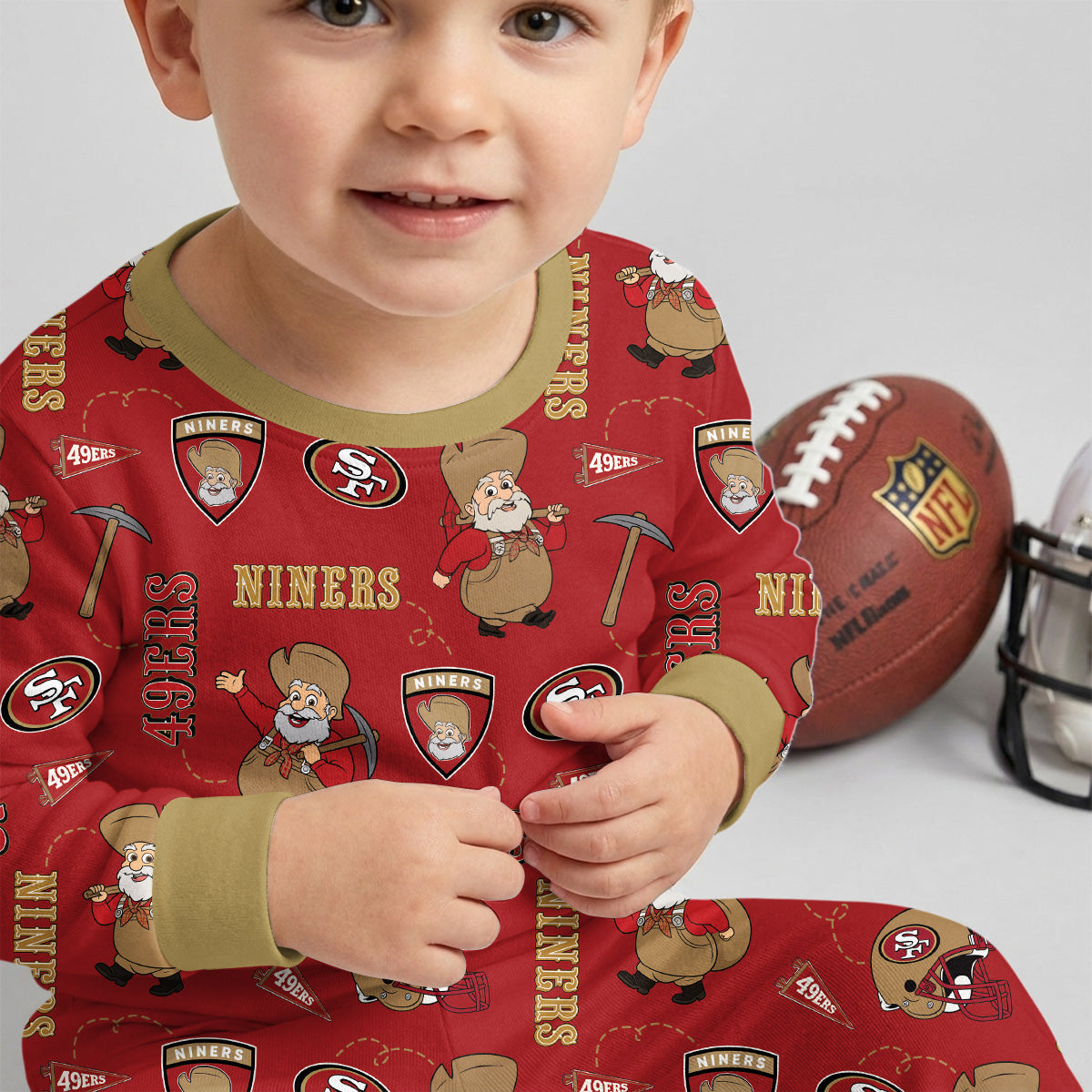 Niners Football x Pete Inspired Bamboo Two Piece Long Sleeve Pajama Set