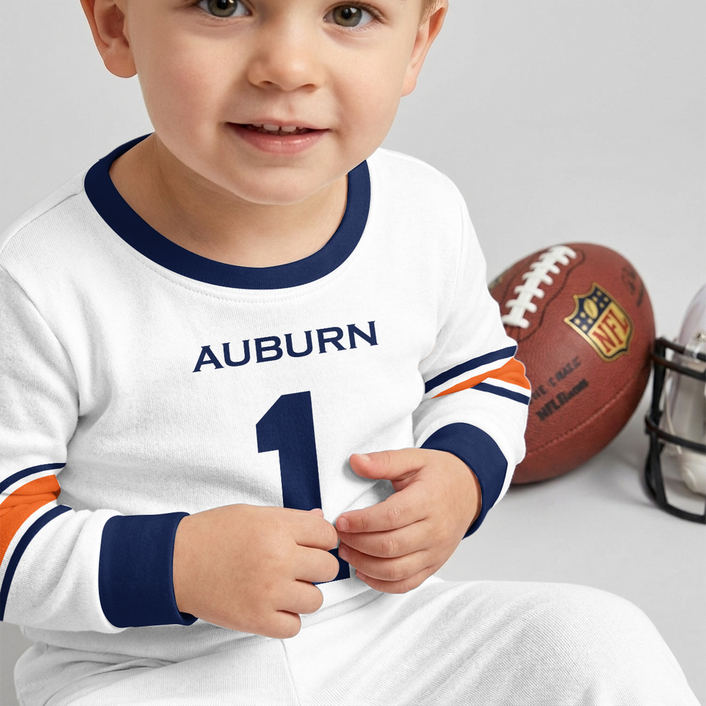 Auburn Tigers Football!! Inspired Bamboo Two Piece Long Sleeve Pajama Set