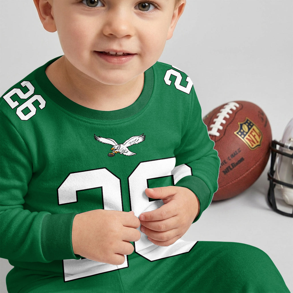 Eagles Football Barkley 26! Inspired Bamboo Two Piece Long Sleeve Pajama Set